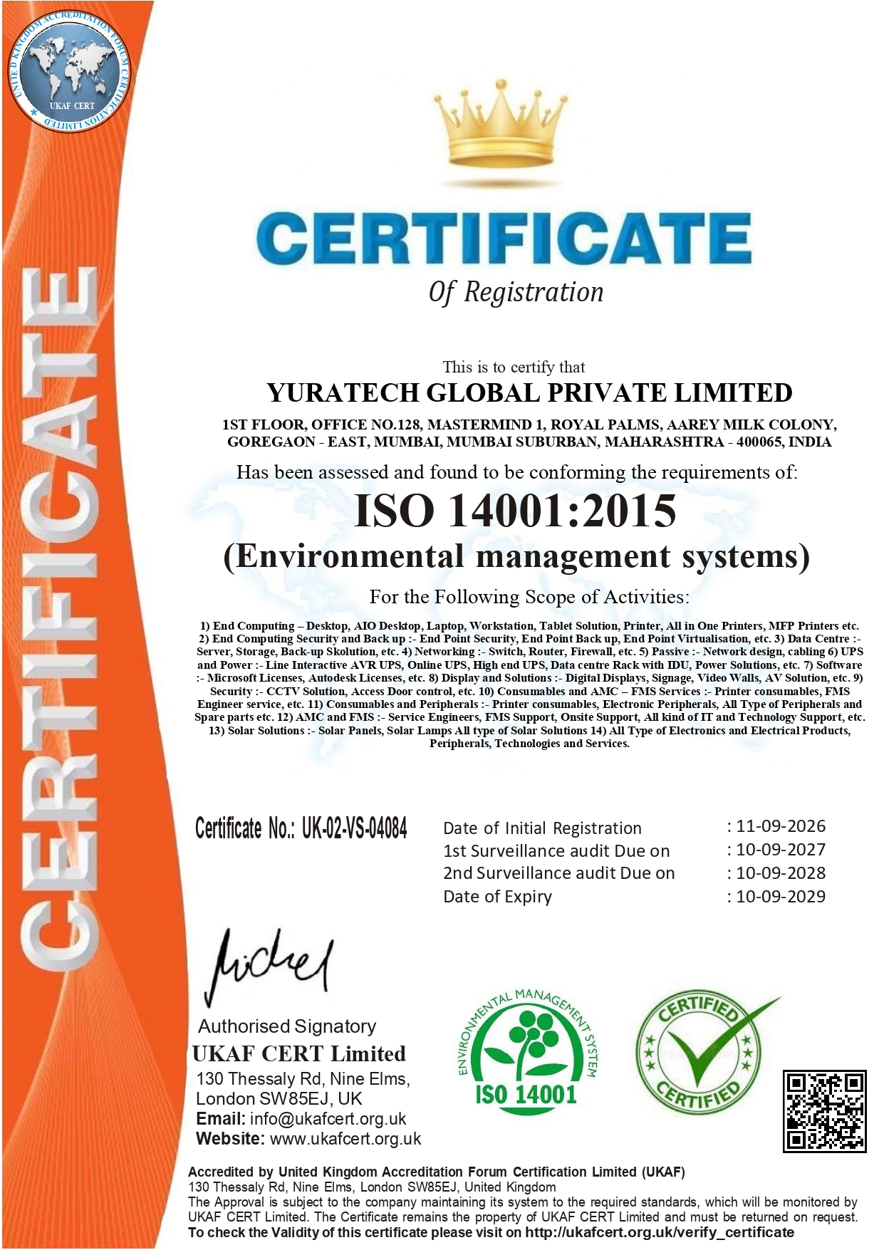 YURAPC certificate 5