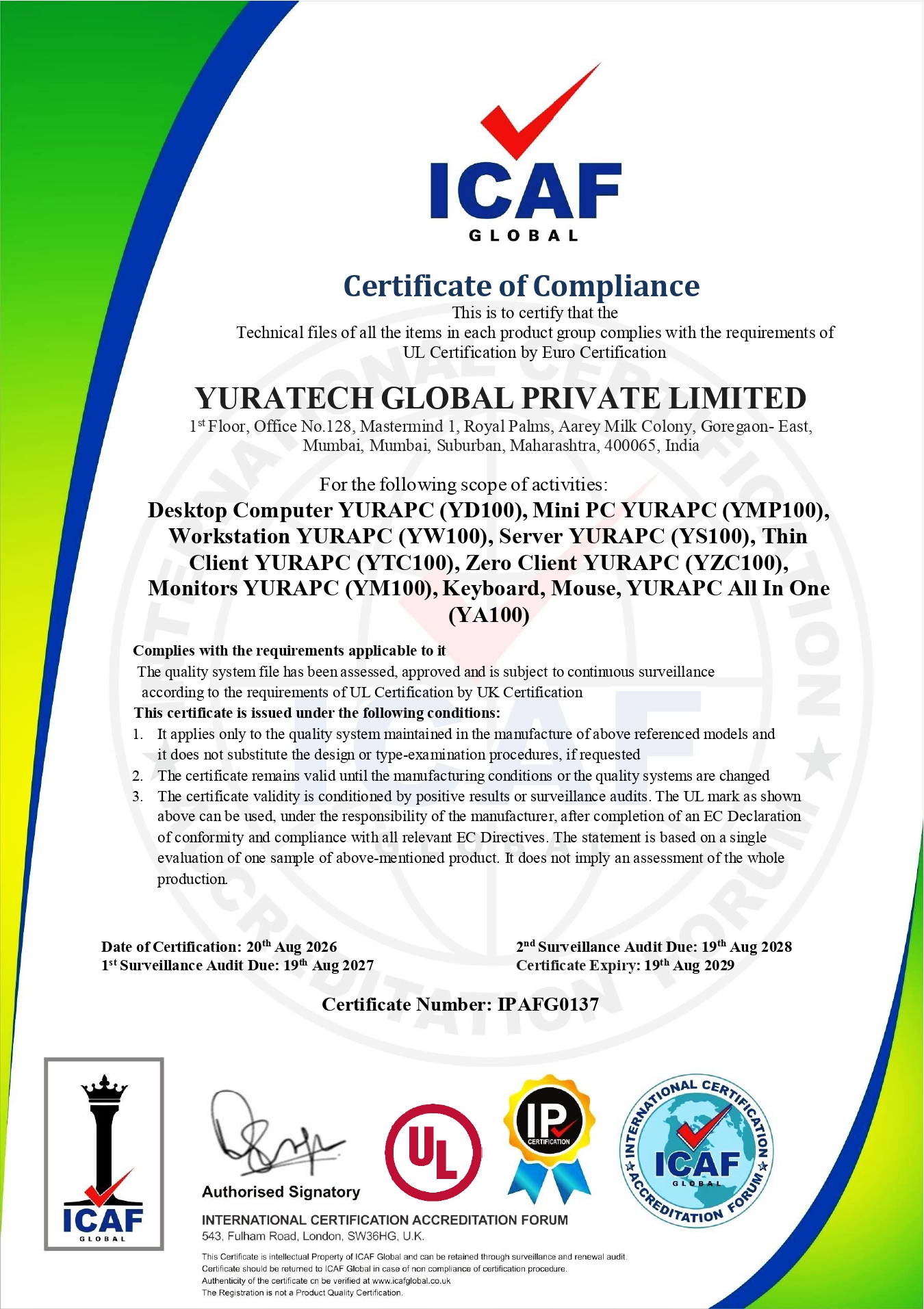 YURAPC certificate 10