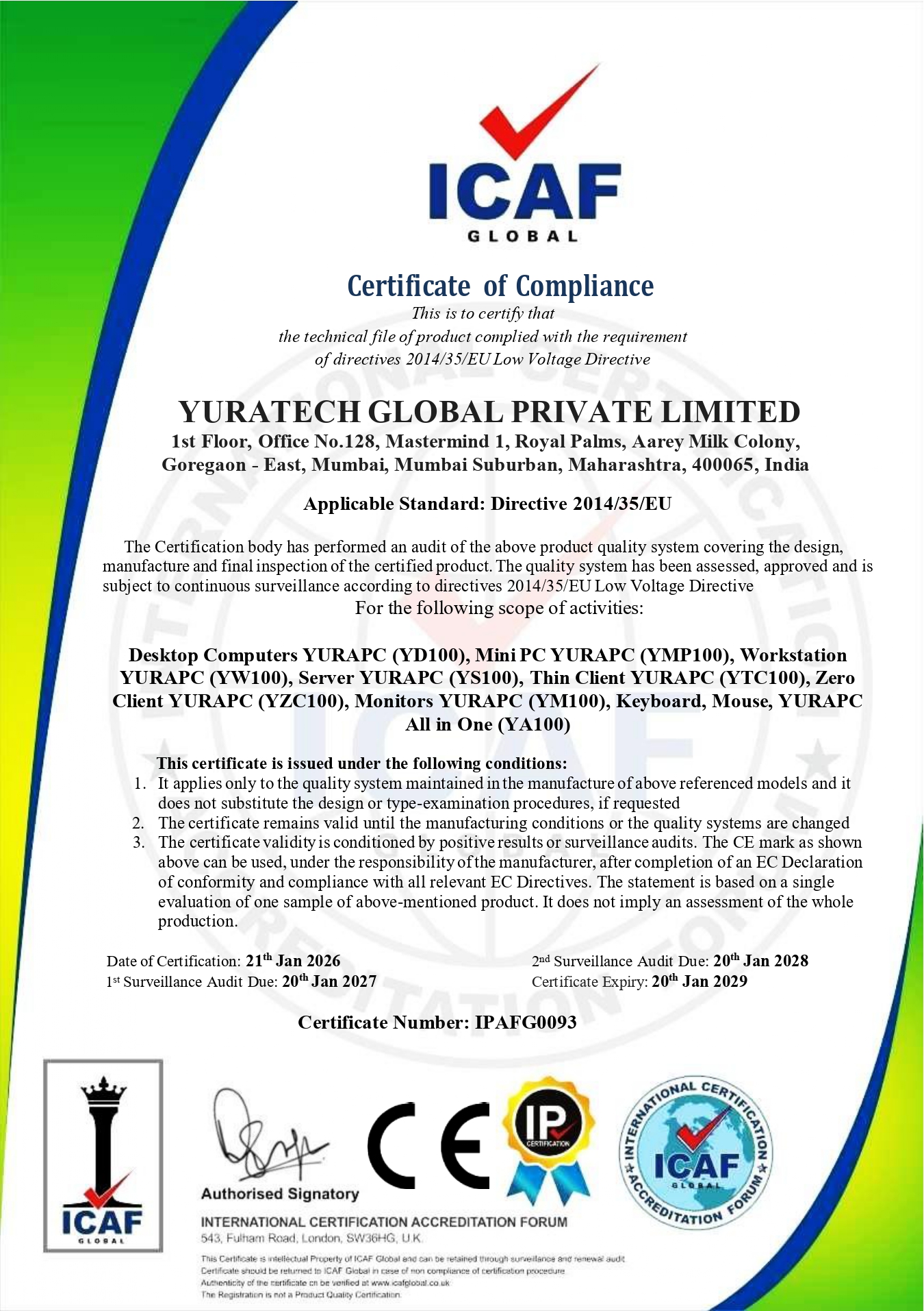 YURAPC certificate 2