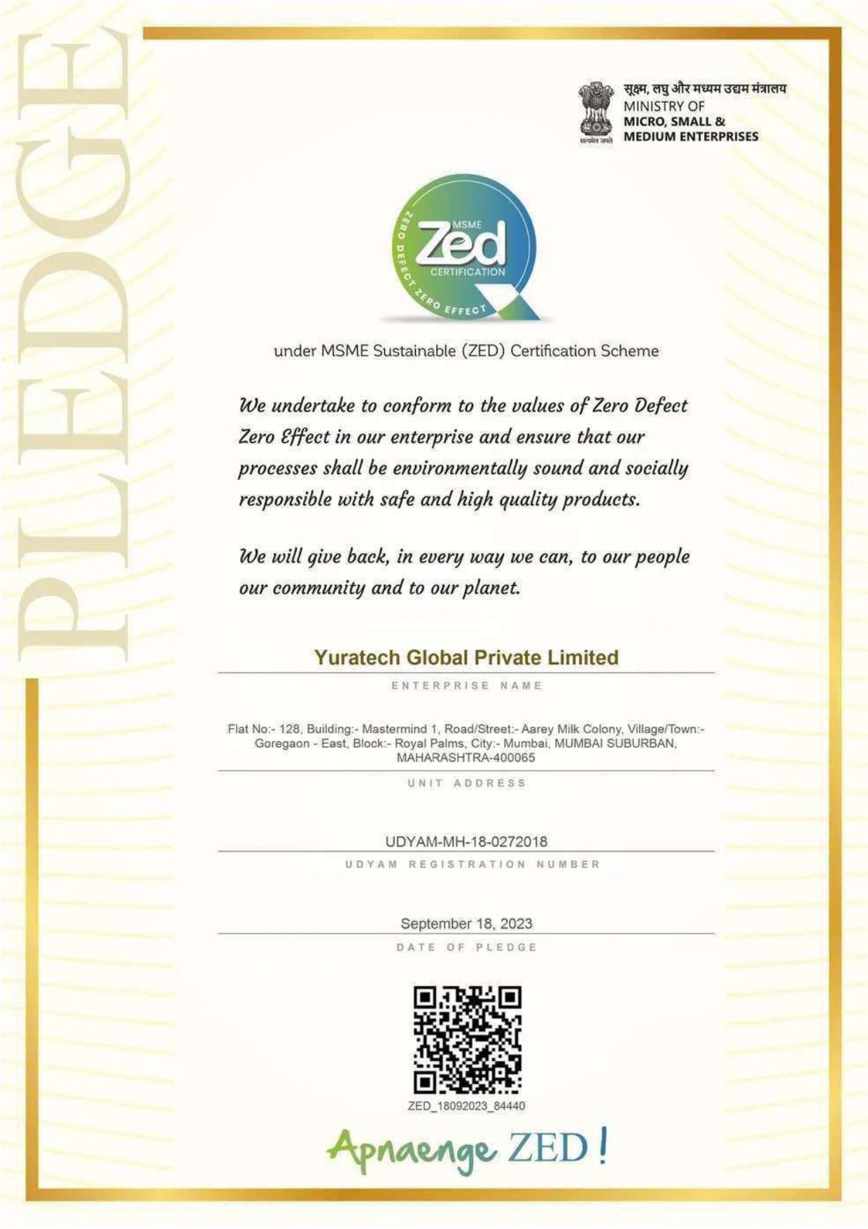YURAPC certificate 11
